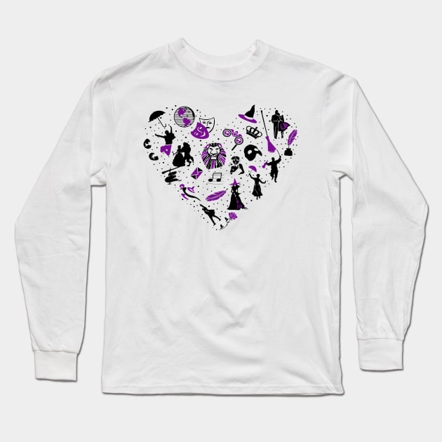 Broadway Is Love Long Sleeve T-Shirt by KsuAnn